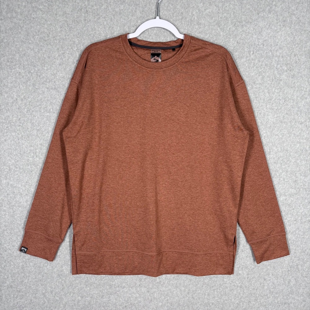 Storm Creek Performance Sweatshirt Medium Heathered Burnt Rust Lounge Comfy Cozy
